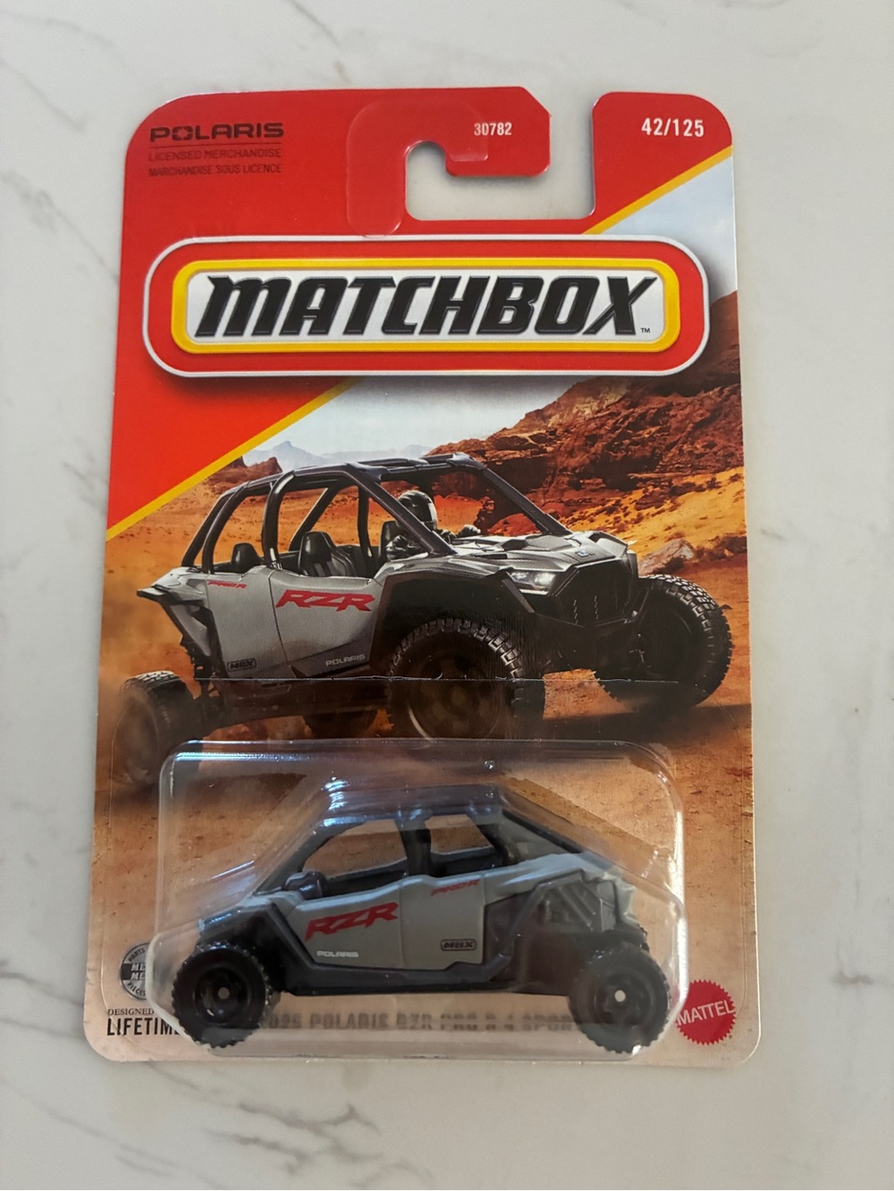Matchbox 2025 Polaris RZR Pro R 4 Sport Gray UTV Diecast NIP